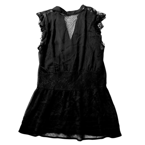 Guess size small black sleeveless sheer blouse in excellent like-new condition - Picture 4 of 5